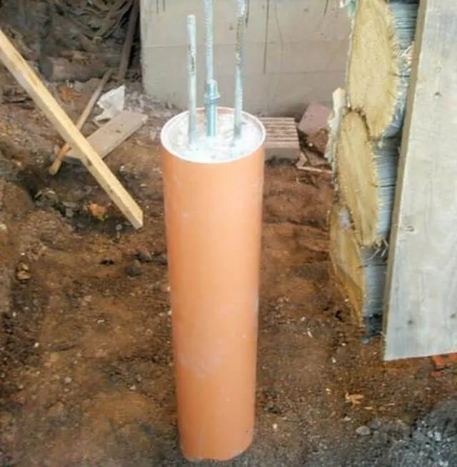 Столбчатый фундамент из пластиковых труб
